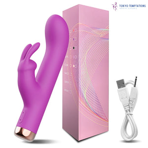 Premium Rabbit Vibrator for Clitoris G Spot Purple