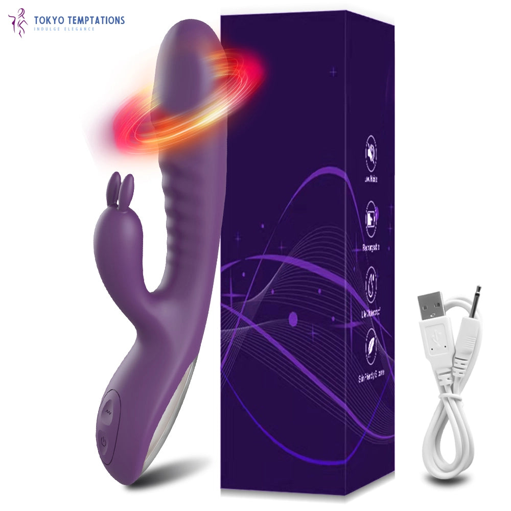 Powerful Rabbit Vibrator G Spot Stimulator Black