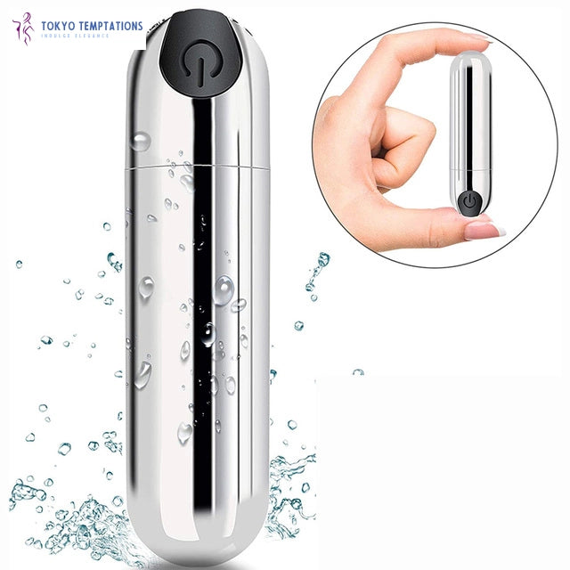 Powerful Bullet Vibrator Clitoral G Spot Stimulator Silver