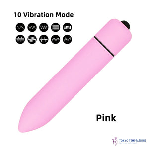 Mini Bullet Vibrator 10 Speed Waterproof G-spot Sex Toy Pink