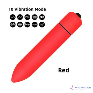 Mini Bullet Vibrator 10 Speed Waterproof G-spot Sex Toy Red