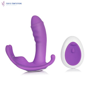 Wearable Dildo Vibrator G-Spot Clit Stimulate Panties Vibrator Purple