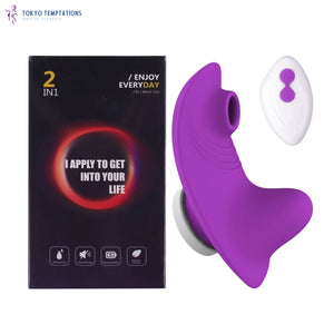 Mini Clitoris Sucker Vibrator Remote Control With Sexy Panties Purple