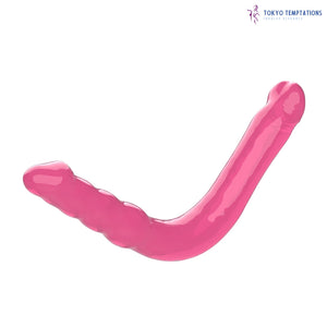 Double Penetration Realistic Dildo Jelly Soft Anal Plug Pink