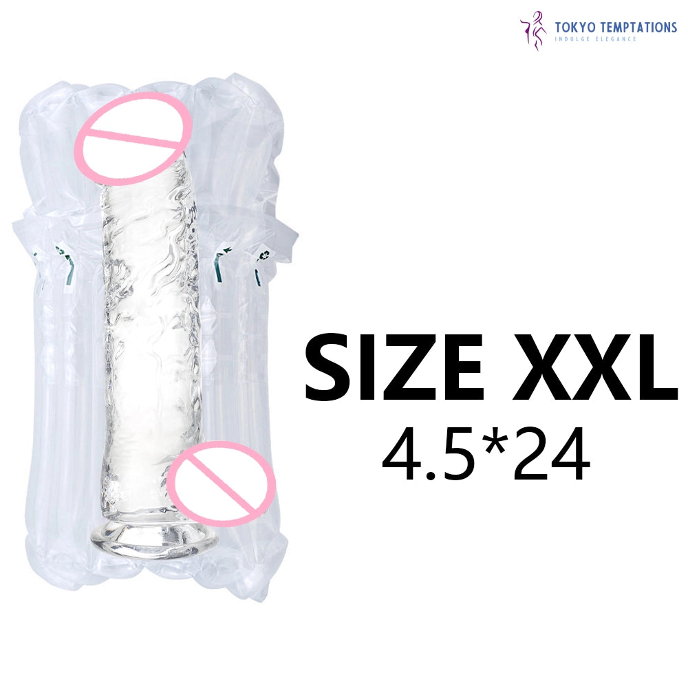 Realistic Soft Silicone Dildo with Strong Suction Cup length 14.5cm