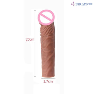 Realistic Penis Extension Silicone Sleeve length 20cm