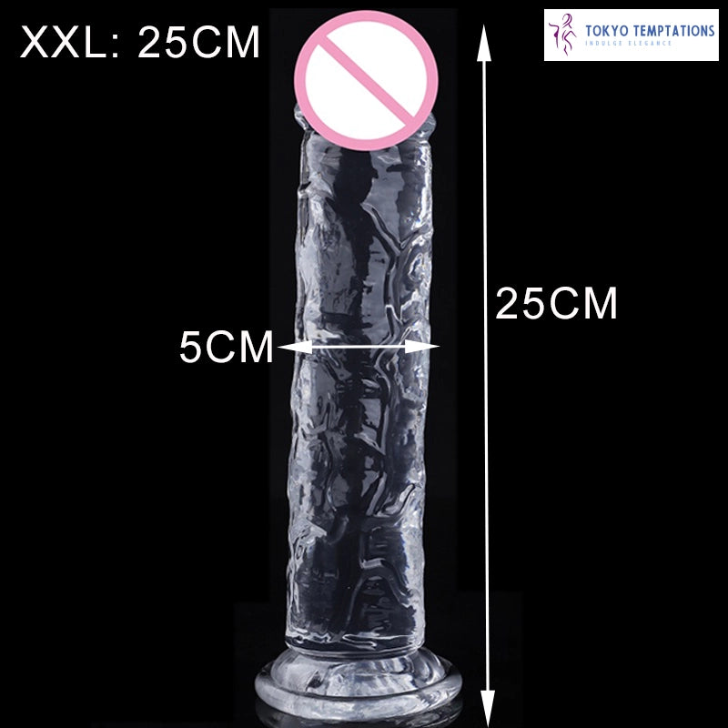 Realistic Jelly Dildo Suction Cup Masturbator XXL