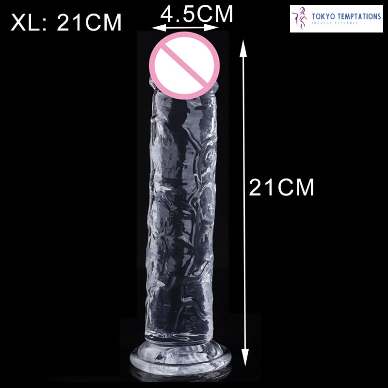 Realistic Jelly Dildo Suction Cup Masturbator XXL