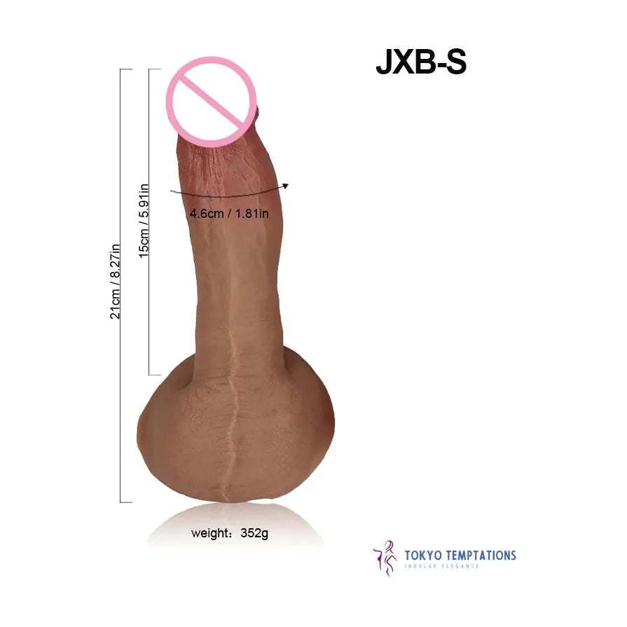 Realistic Silicone Dildo with Suction Cup (length 17cm)