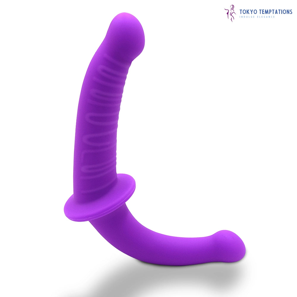 Silicone Strapless Strap-on Dildo Purple