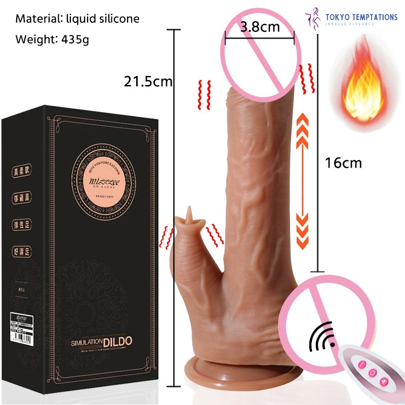 Realistic Telescopic Swing Heating Vibrator length 16cm