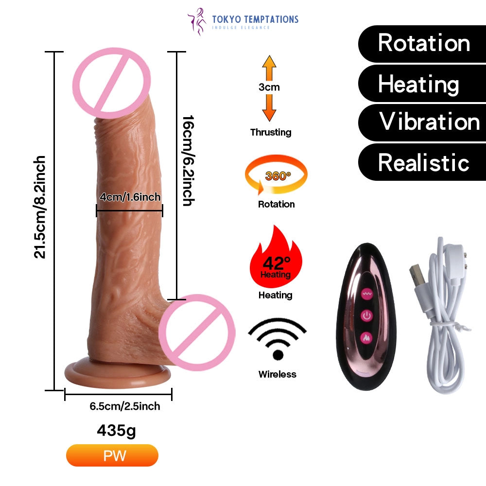 Heating Realistic Thrusting Dildo Vibrator