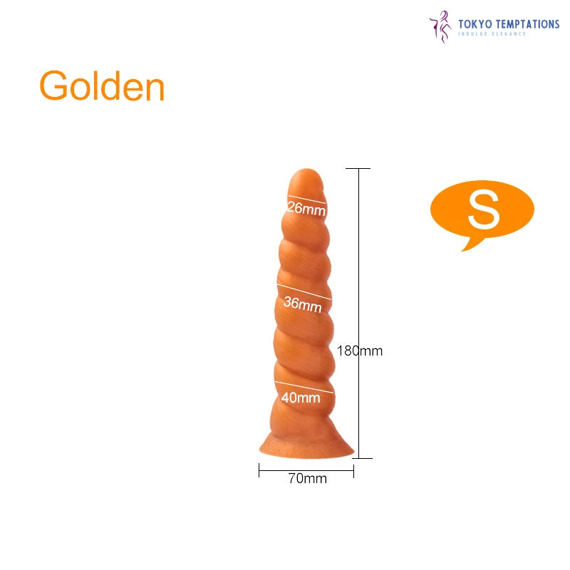 Premium Silicone Anal Plug Dildo with Suction Cup L