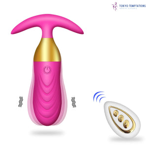 Remote Control Anal Plug Vibrator Red