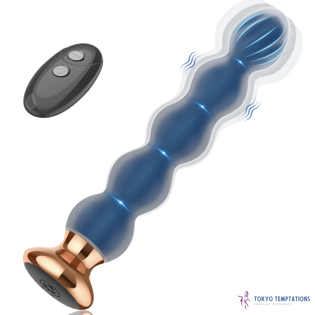  Remote Control Vibrating Anal Beads - Prostate Massager Blue