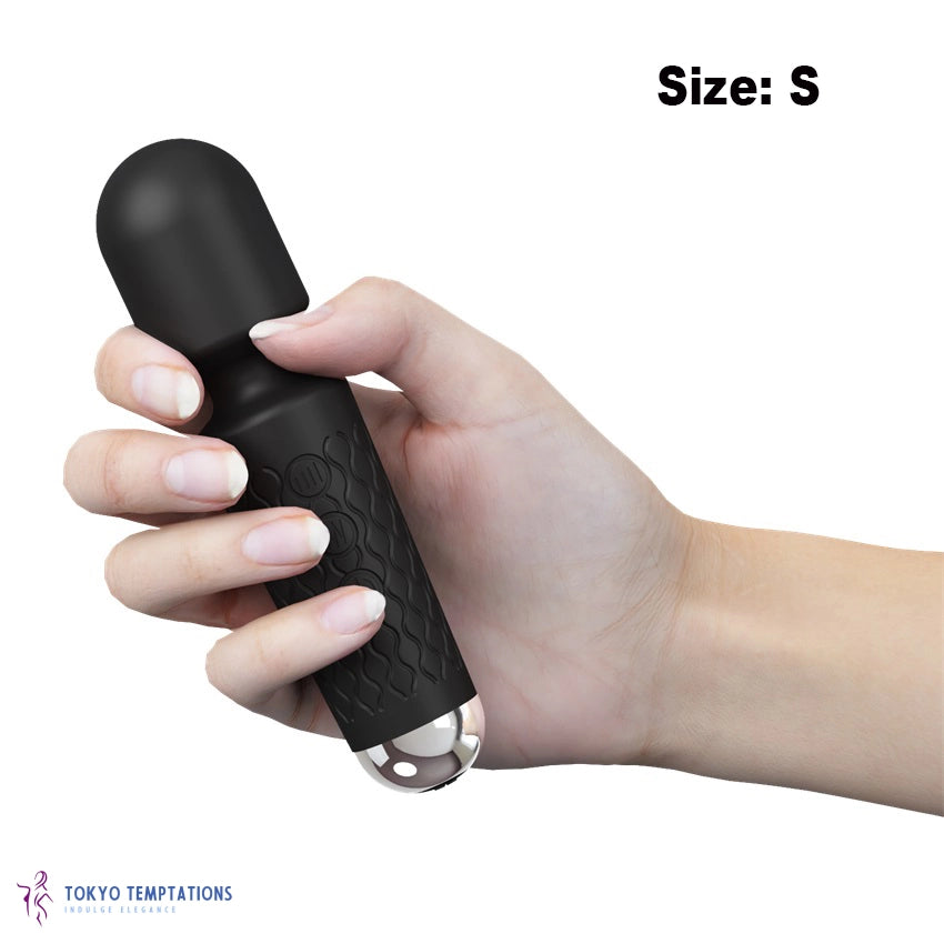 USB Rechargeable AV Magic Wand Vibrator Black