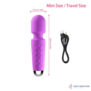 Rechargeable Clit Stimulator Mini Wand Vibrator Purple