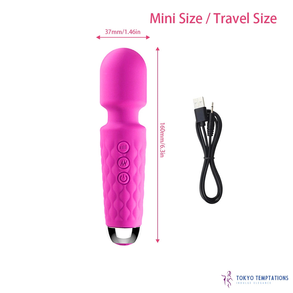 Rechargeable Clit Stimulator Mini Wand Vibrator Red