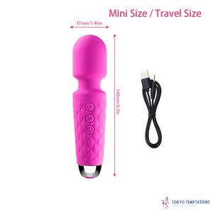 Rechargeable Clit Stimulator Mini Wand Vibrator Red