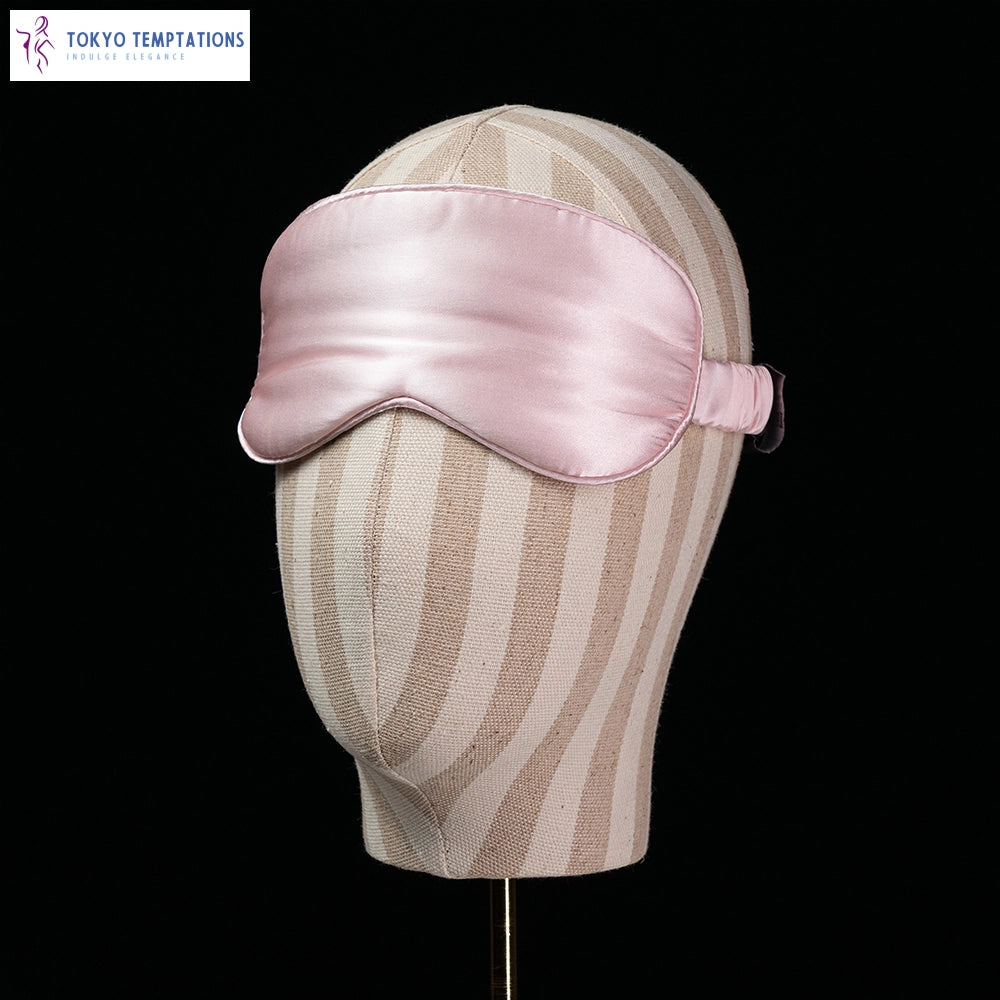 Luxury Silk Sleeping Eye Mask with Elastic Strap Pink