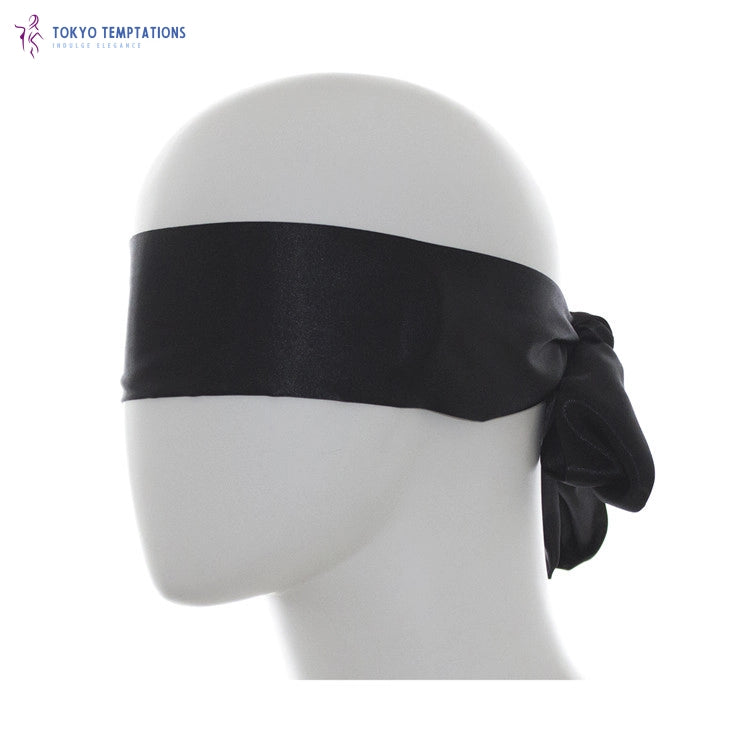 Seductive Silk Blindfold Erotic Sex Cosplay Handcuffs Black