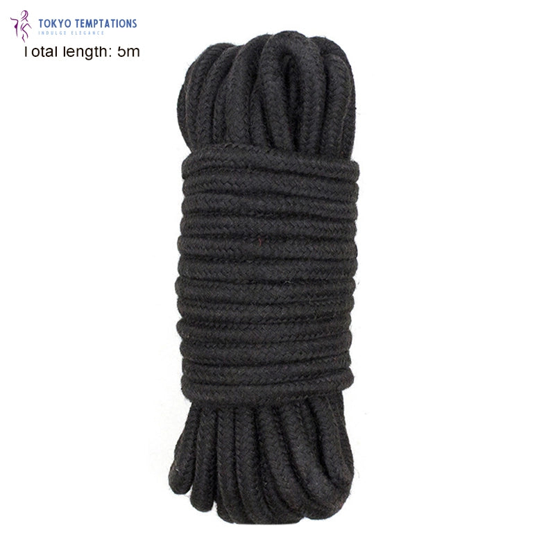 Luxury Soft Cotton Knitted Bondage Rope Black