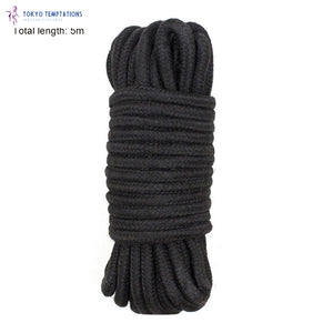 Luxury Soft Cotton Knitted Bondage Rope Black