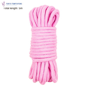 Luxury Soft Cotton Knitted Bondage Rope Pink