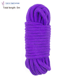 Luxury Soft Cotton Knitted Bondage Rope Purple