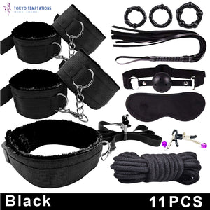 Exotic BDSM Bed Bondage Set Black