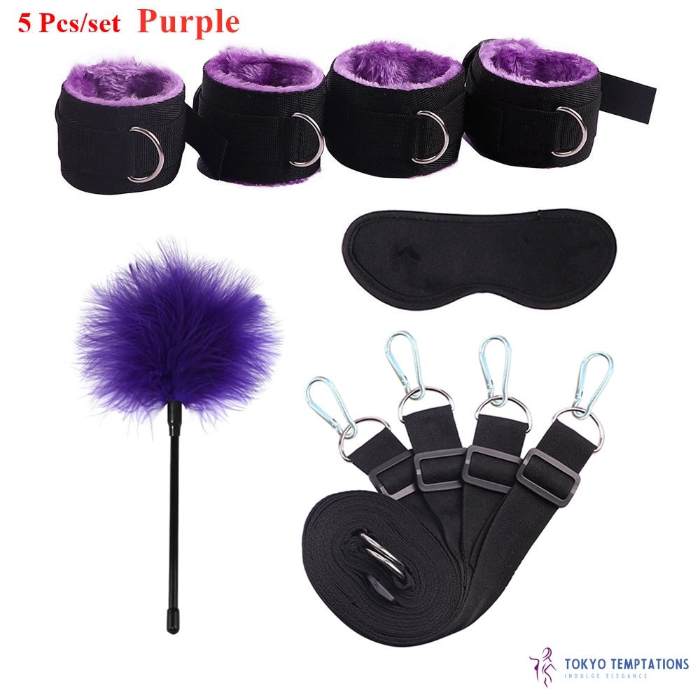 Premium BDSM Bondage 5 Pcs-set Purple