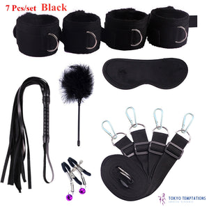 Premium BDSM Bondage 7 Pcs-set Black