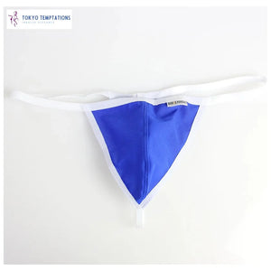 BRAND PERSON Men's Sexy Thong Underwear Blue