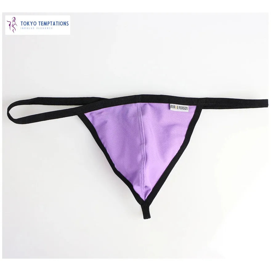 BRAND PERSON Men's Sexy Thong Underwear Purple