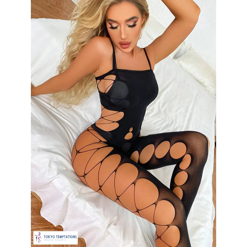 Sexy Mesh Bodysuit Women's Lingerie Black