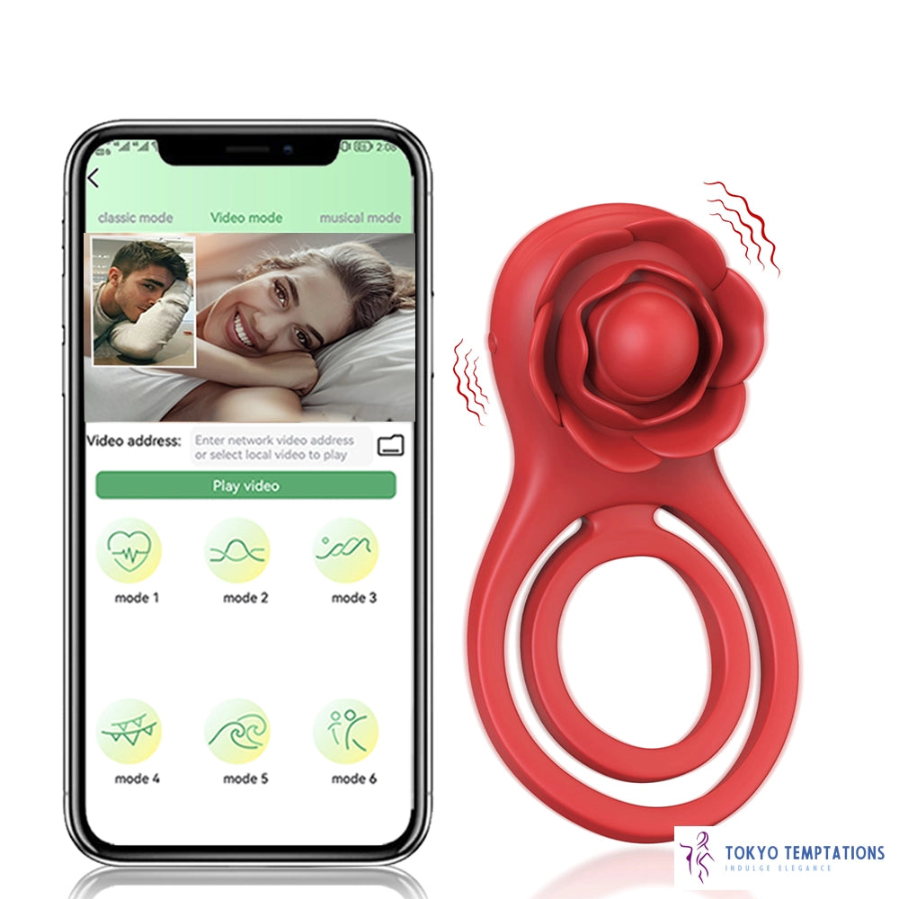 Men's Vibrating Cock Ring with Clitoris Stimulator