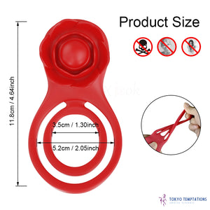 Men's Vibrating Cock Ring with Clitoris Stimulator