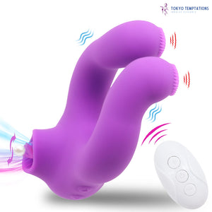 Waterproof Vibrating Cock Ring Clitoris Stimulator Purple