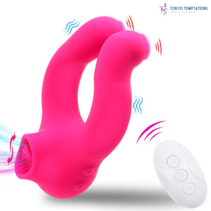 Waterproof Vibrating Cock Ring Clitoris Stimulator Red