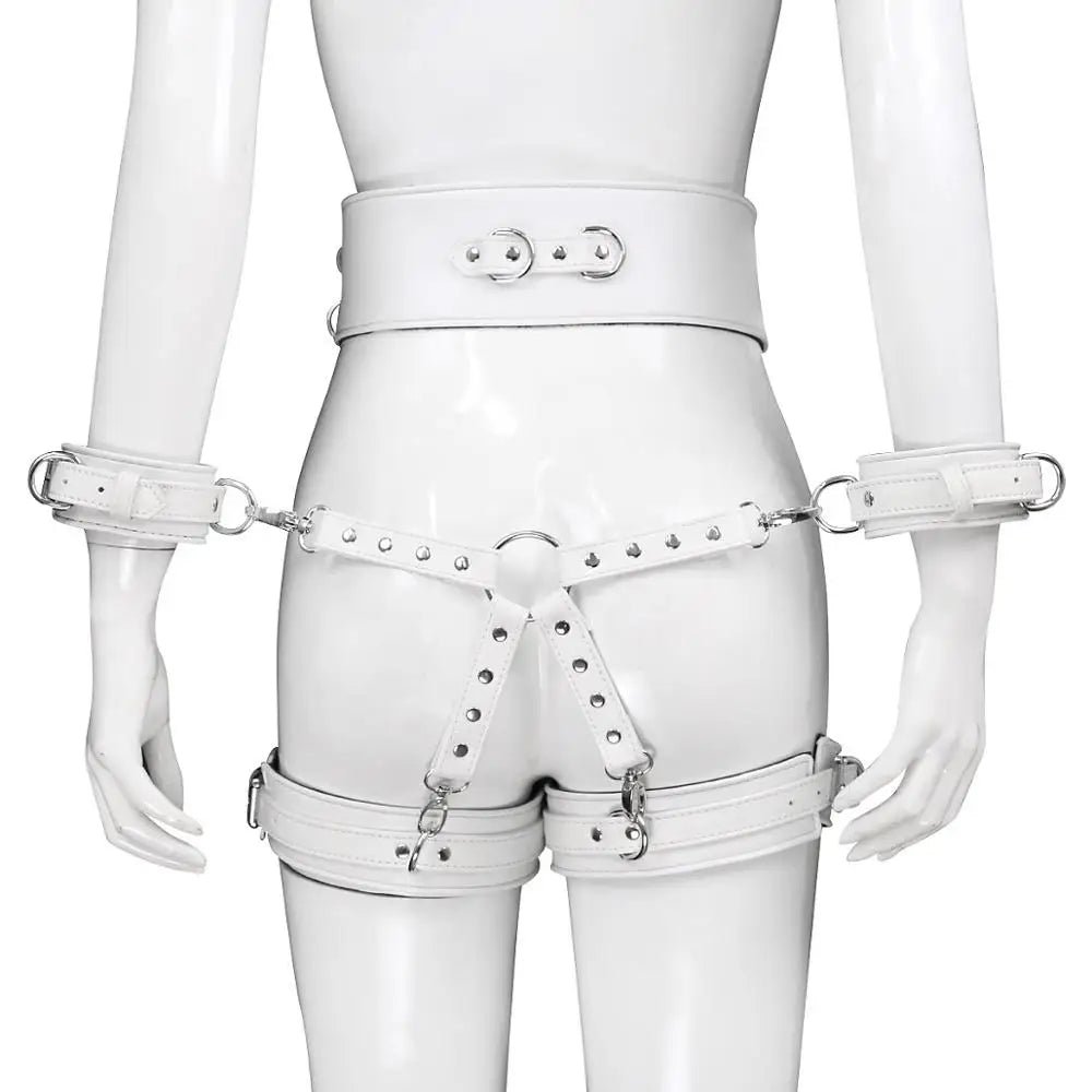 Thierry SM Bondage Set - Premium Quality Adult Games Restraints Kit White