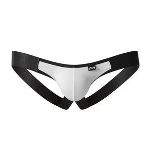 Men's Sexy Open Back Jockstrap Underwear White