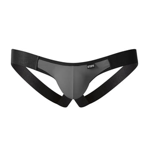 Men's Sexy Open Back Jockstrap Underwear Grey