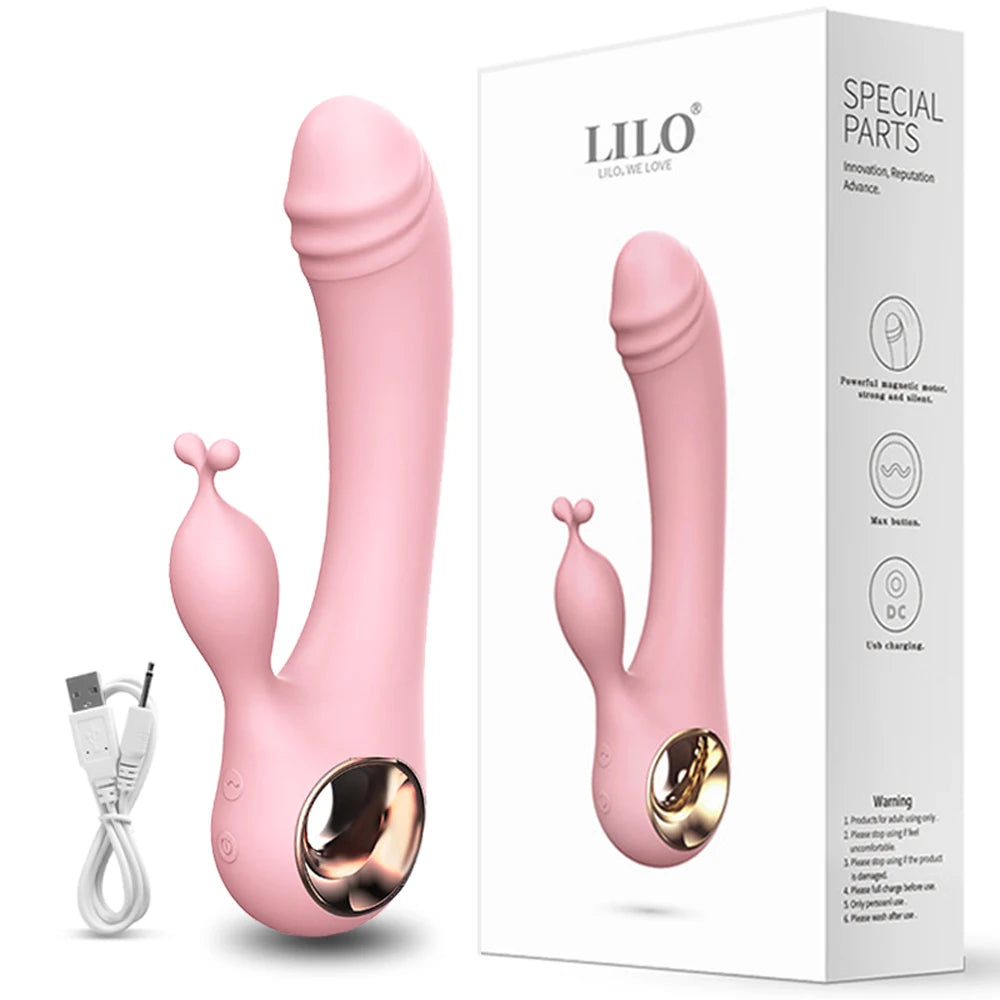 Rechargeable G Spot Rabbit Vibrator Pink