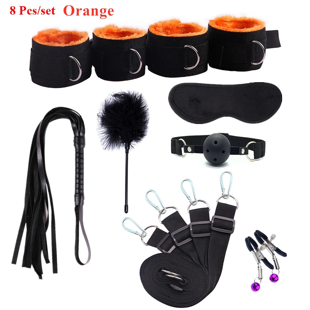 Premium BDSM Bondage 8 Pcs-set Orange