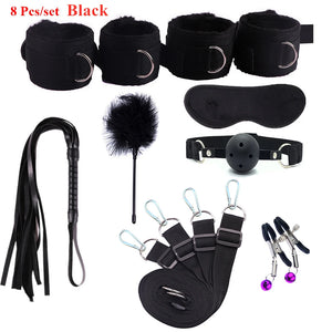 Premium BDSM Bondage 8 Pcs-set Black