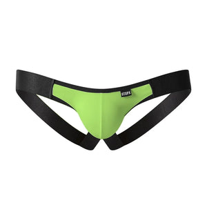 Men's Sexy Open Back Jockstrap Underwear Green